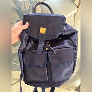 MCM navy backpack